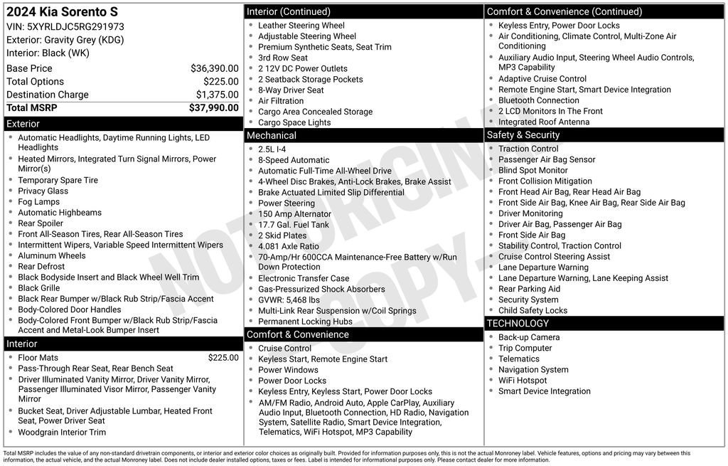 Used 2024 Kia Sorento S image 50