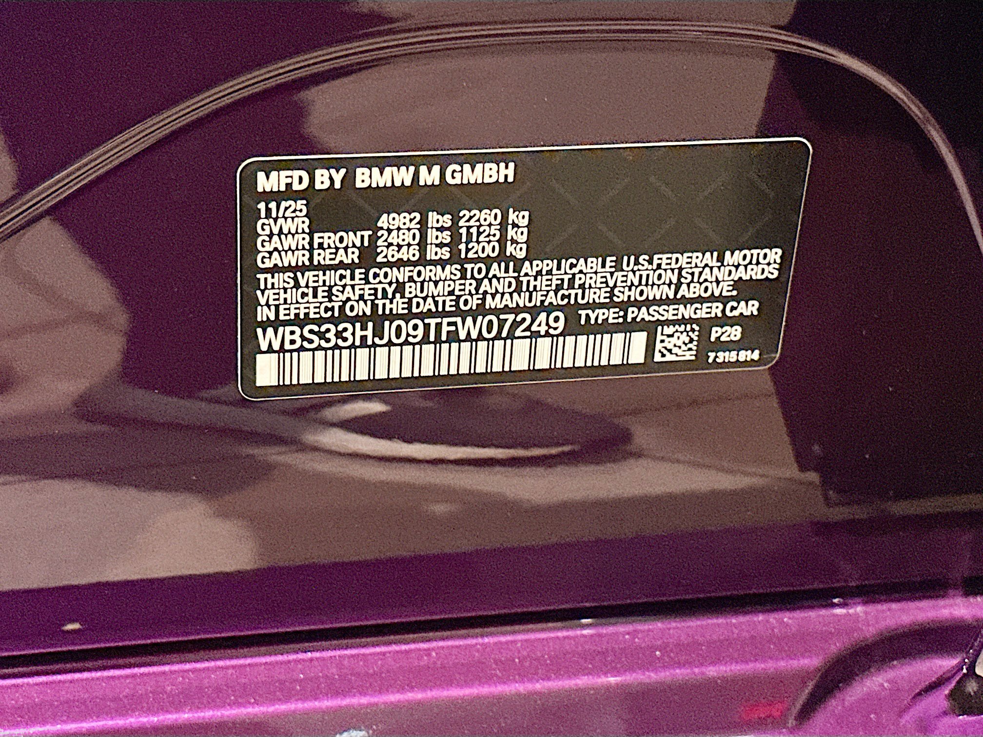 New 2026 BMW M3 Competition w/ M Carbon Exterior Package image 27