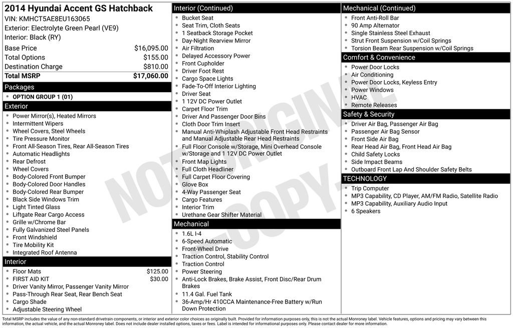 Used 2014 Hyundai Accent GS FWD image 3