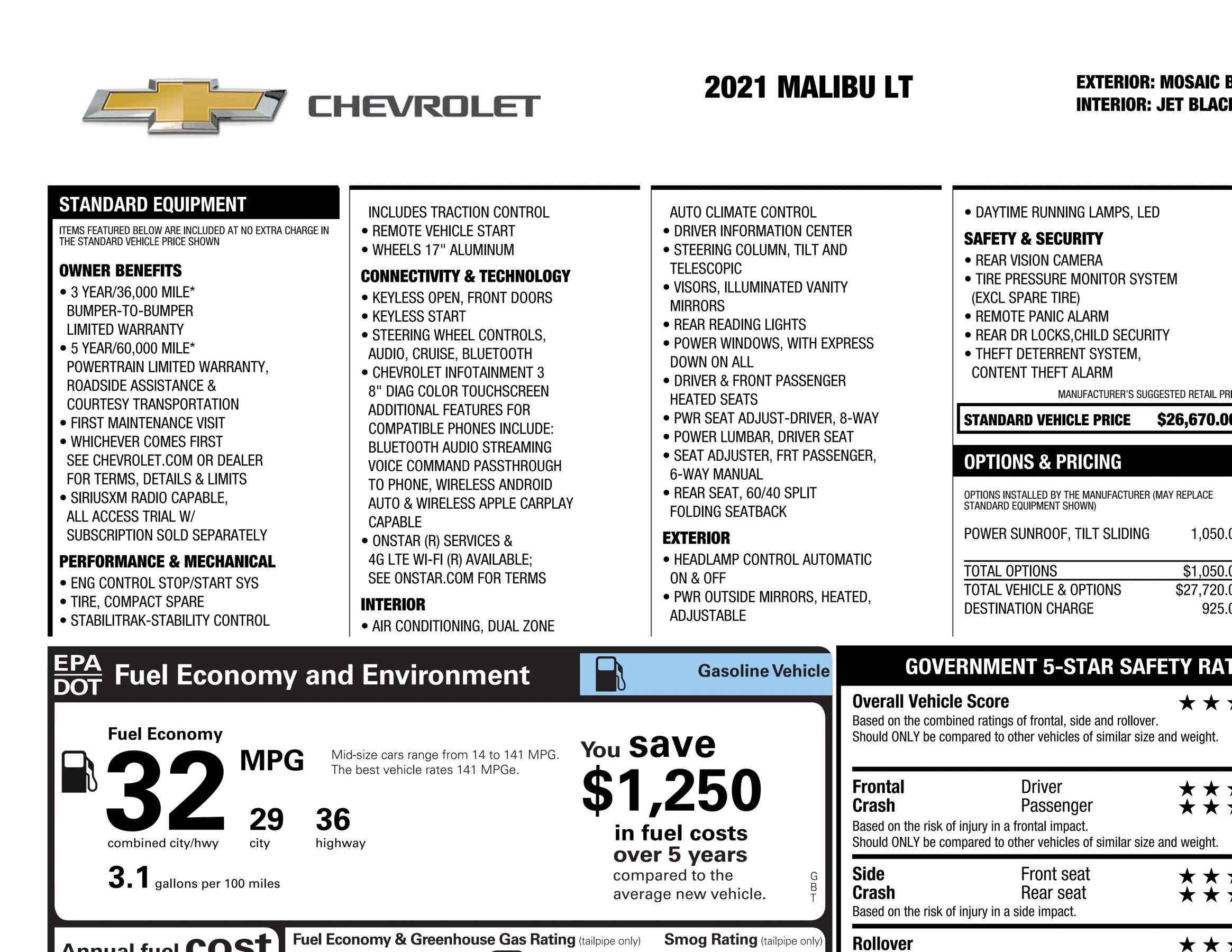 Used 2021 Chevrolet Malibu LT image 20