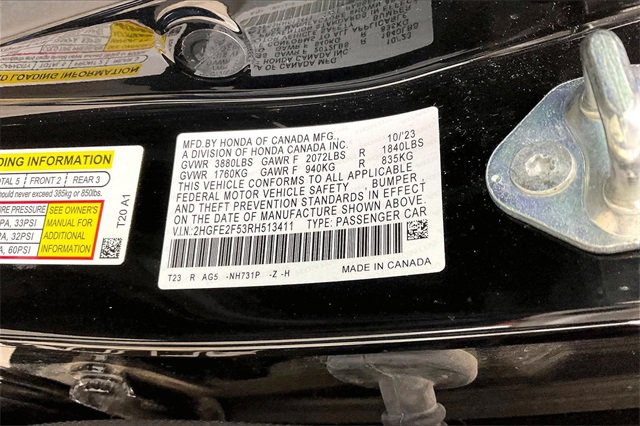 Certified 2024 Honda Civic Sport image 32