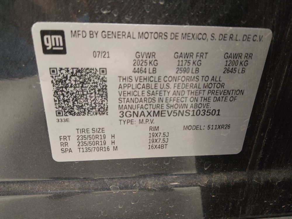 Used 2022 Chevrolet Equinox RS w/ RS Leather Package FWD image 33