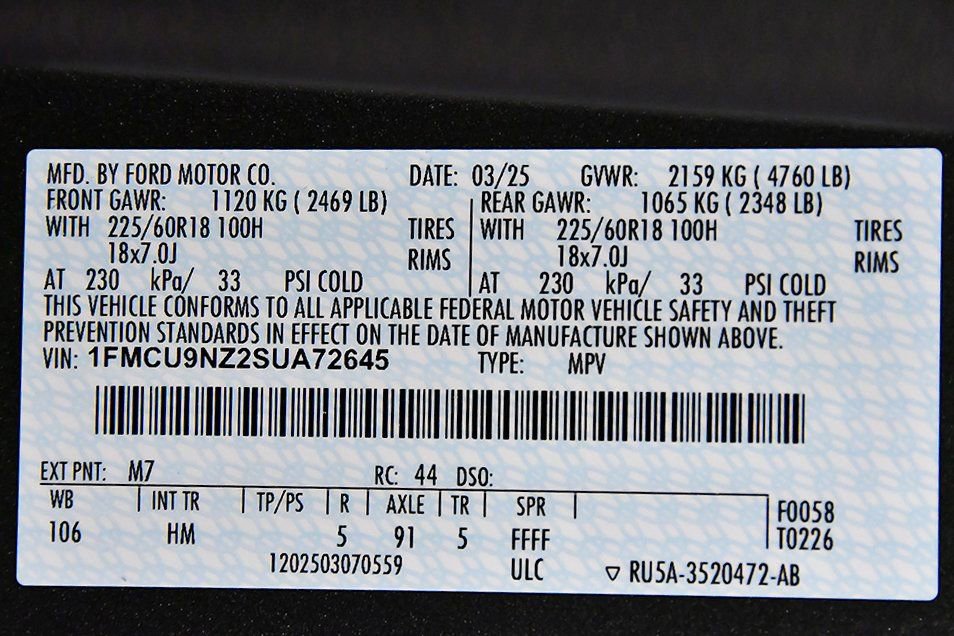 New 2025 Ford Escape ST-Line Elite w/ Tech Pack #1 image 15