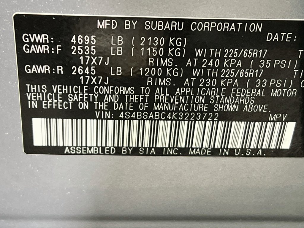 Used 2019 Subaru Outback 2.5i AWD/4WD image 27