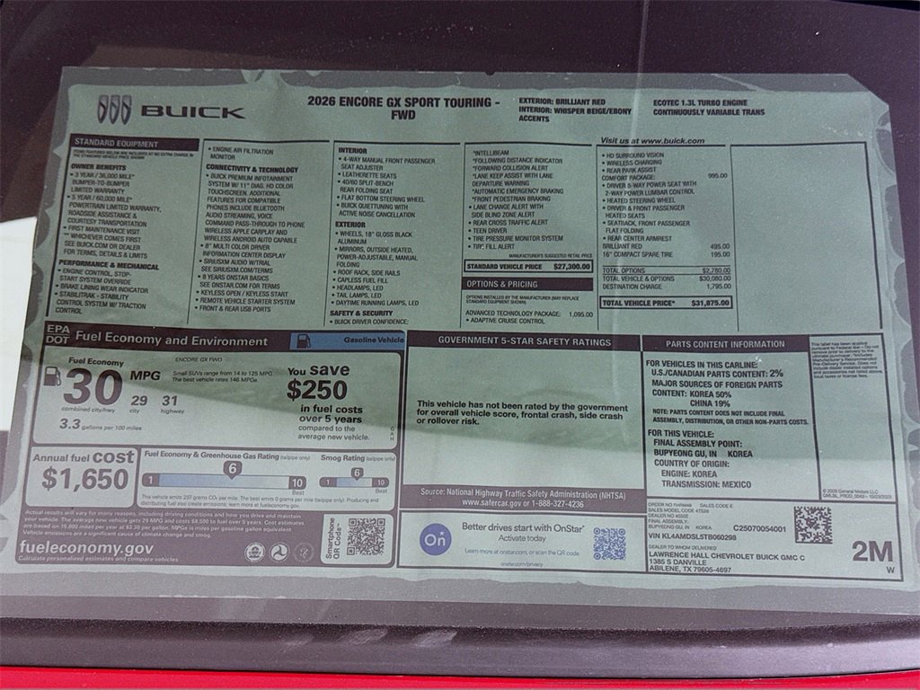 New 2026 Buick Encore GX Sport Touring w/ Advanced Technology Package image 19