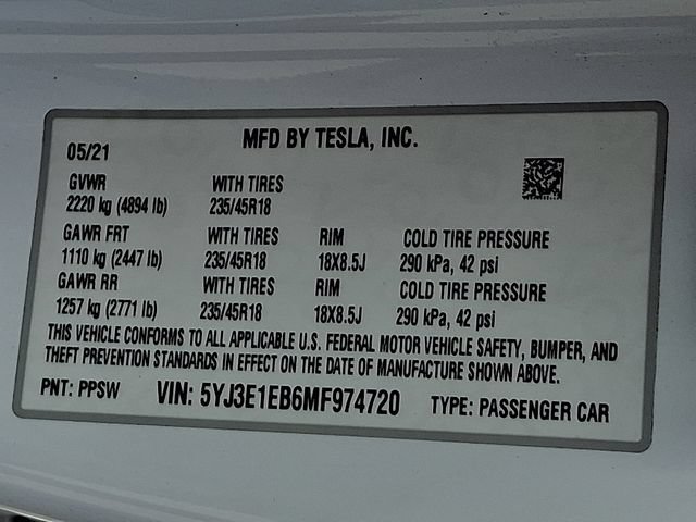 Used 2021 Tesla Model 3 Long Range AWD/4WD image 26