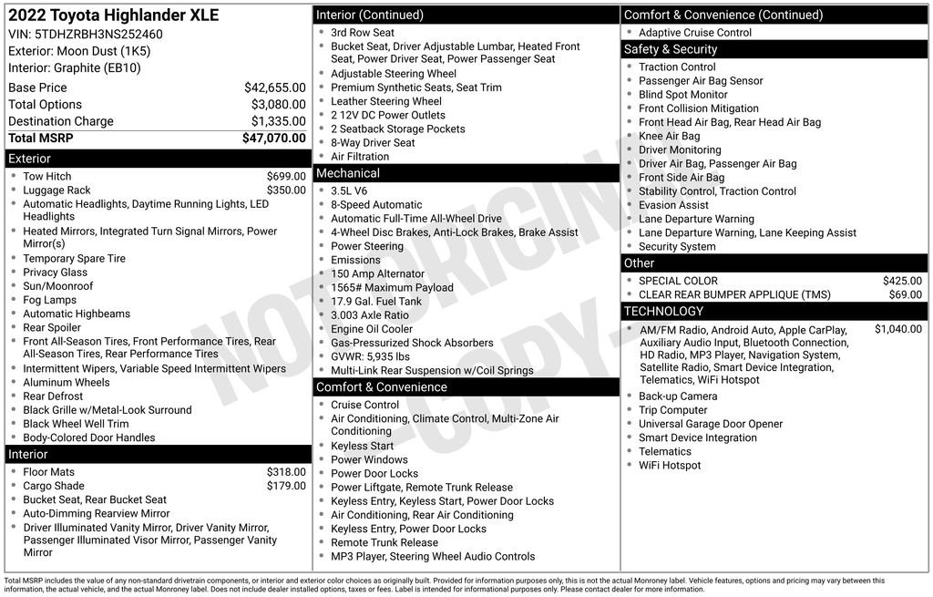 Used 2022 Toyota Highlander XLE image 8