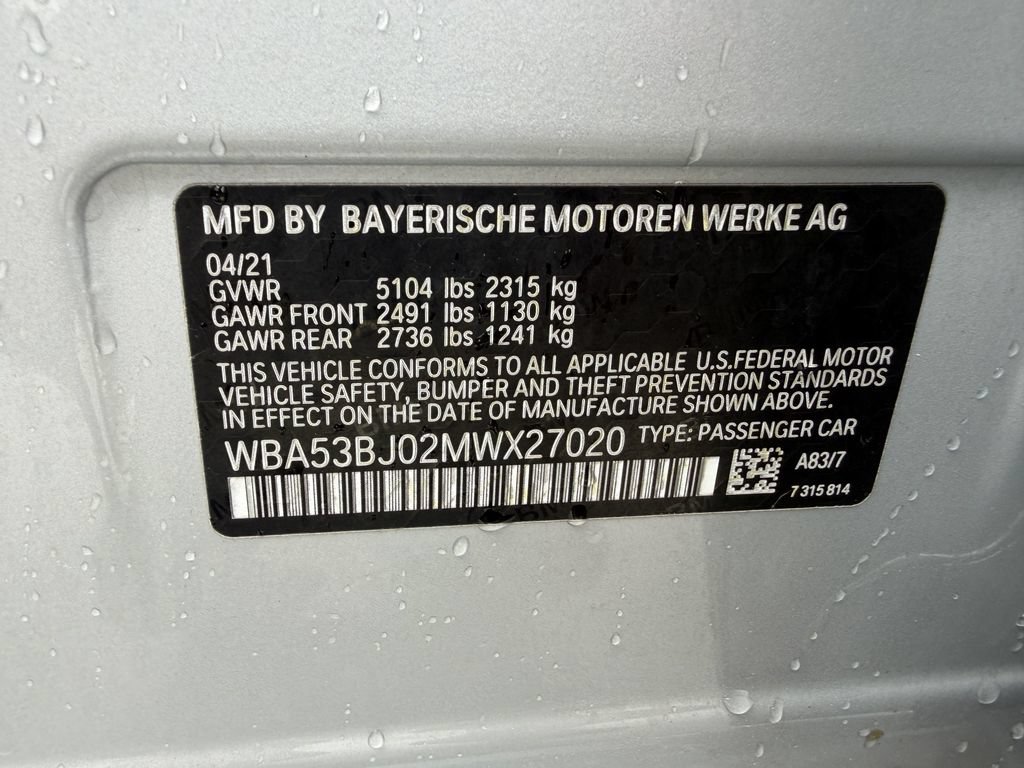 Used 2021 BMW 540i w/ Premium Package RWD image 31