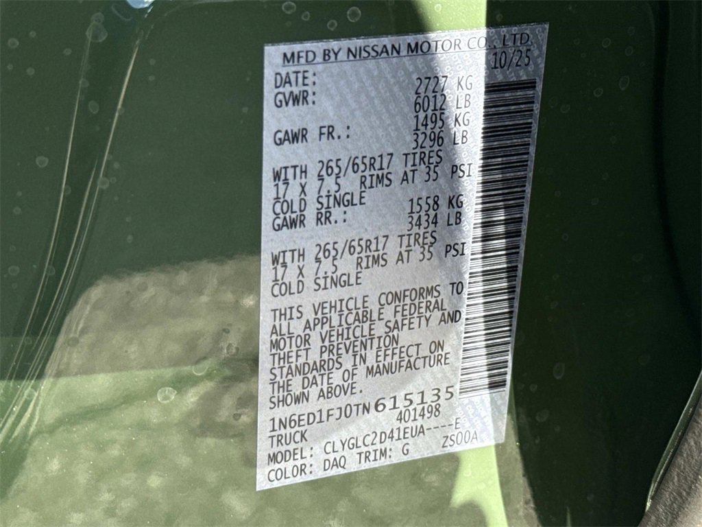 New 2026 Nissan Frontier SV image 18