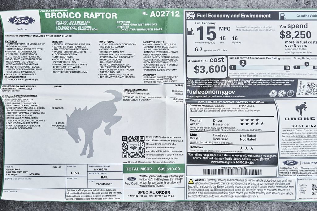 Used 2024 Ford Bronco Raptor image 97