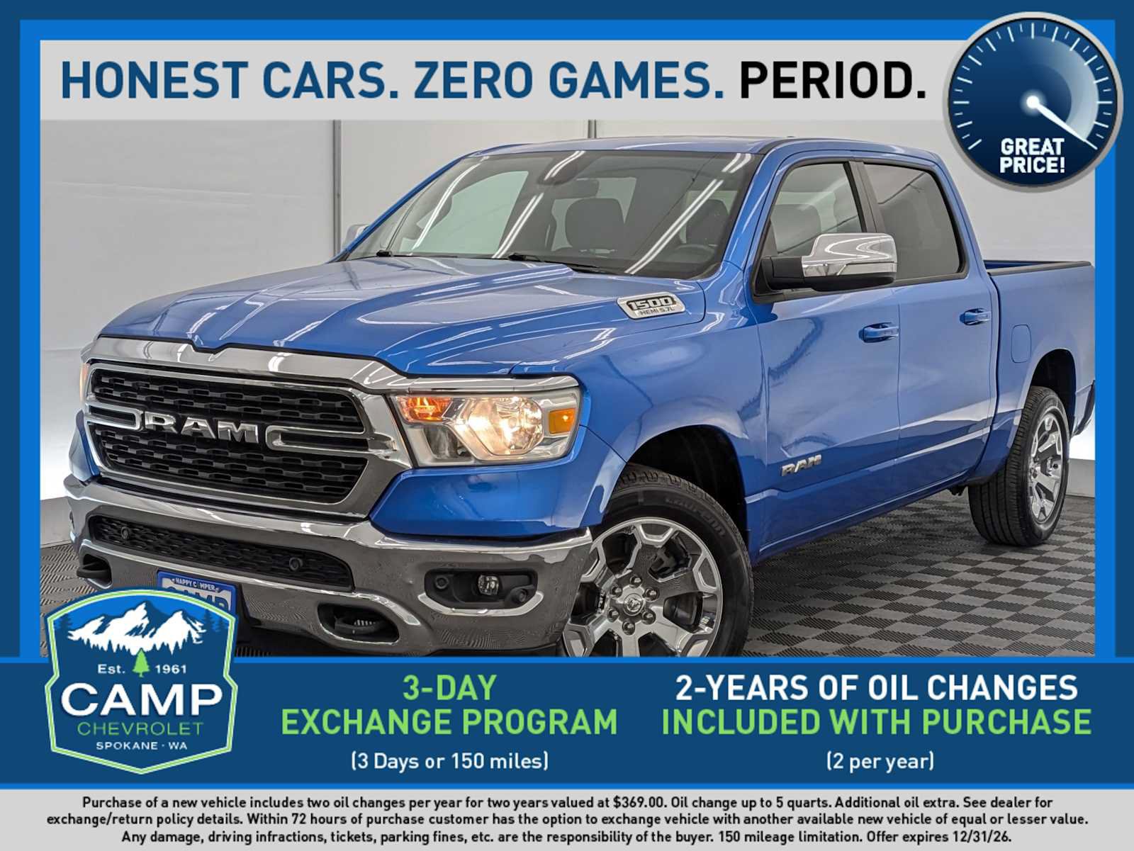 Used 2022 RAM 1500 Big Horn AWD/4WD image 1