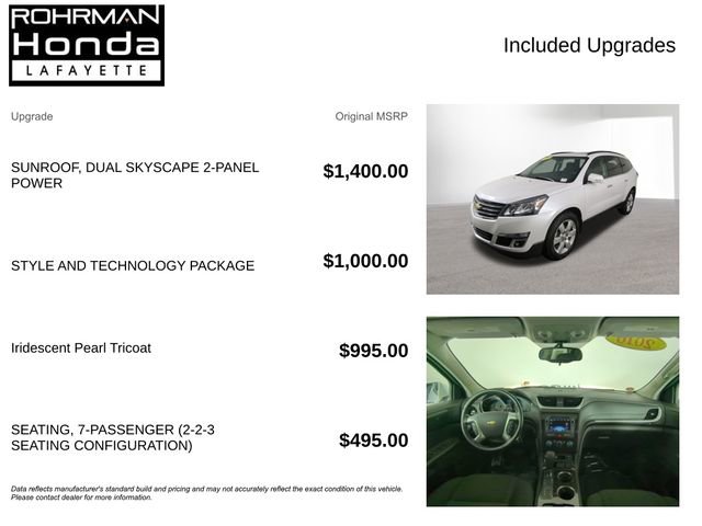 Used 2016 Chevrolet Traverse LT w/ Style and Technology Package image 4