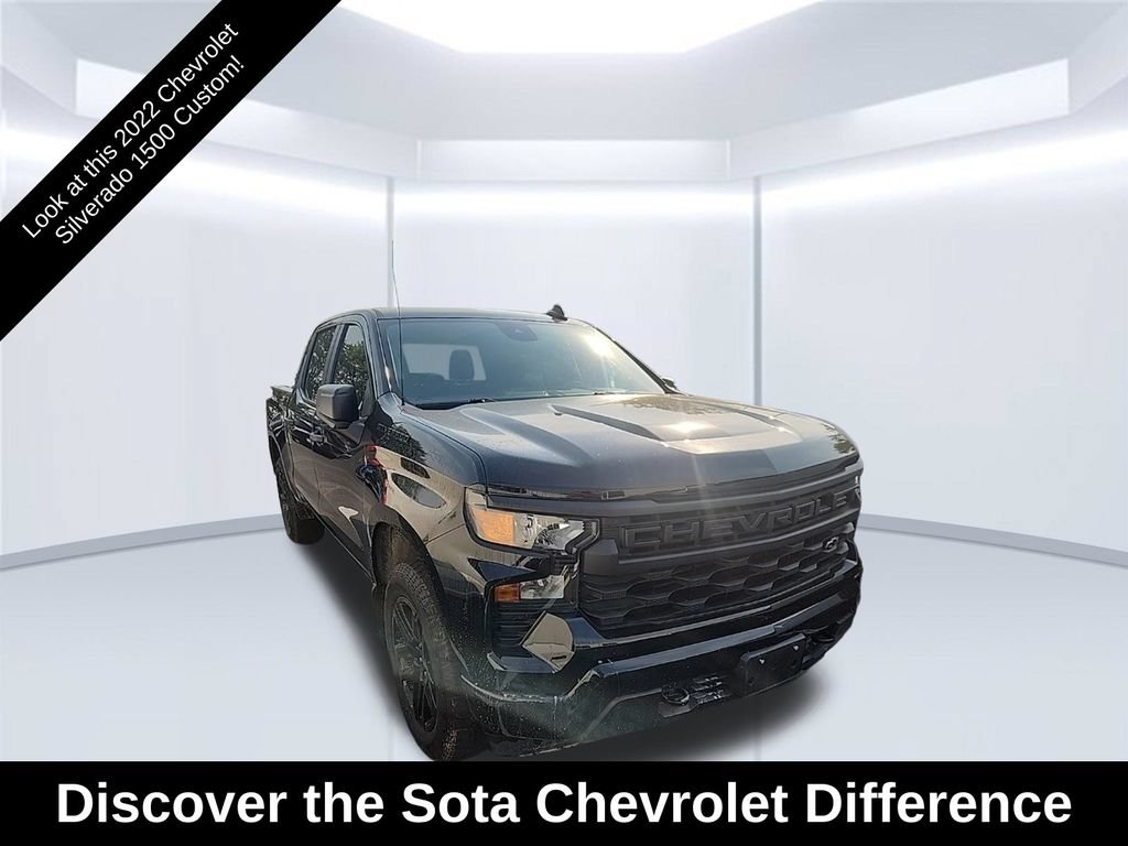 Used 2022 Chevrolet Silverado 1500 Custom w/ LPO, Dark Essentials Package AWD/4WD image 1