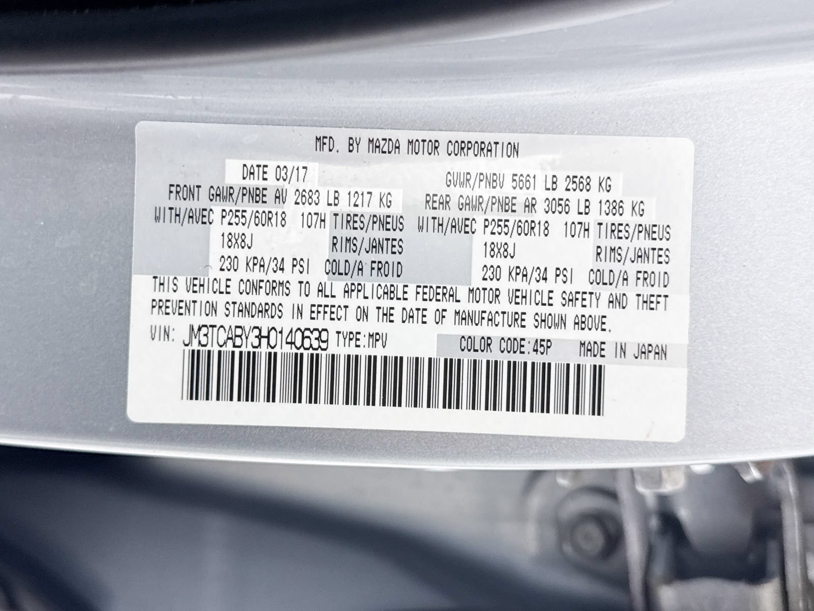 Used 2017 MAZDA CX-9 Sport FWD image 32