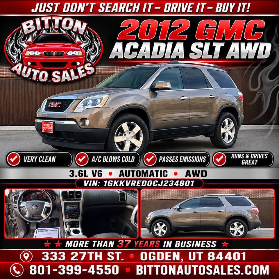 Used 2012 GMC Acadia SLT