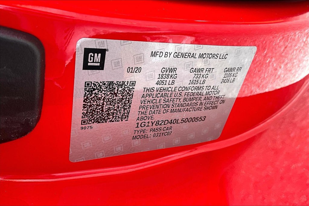 Used 2020 Chevrolet Corvette Stingray Premium Cpe w/ 3LT Preferred Equipment Group RWD image 38