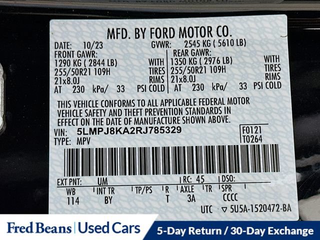 Certified 2024 Lincoln Nautilus Reserve w/ Equipment Group 202A AWD/4WD image 40