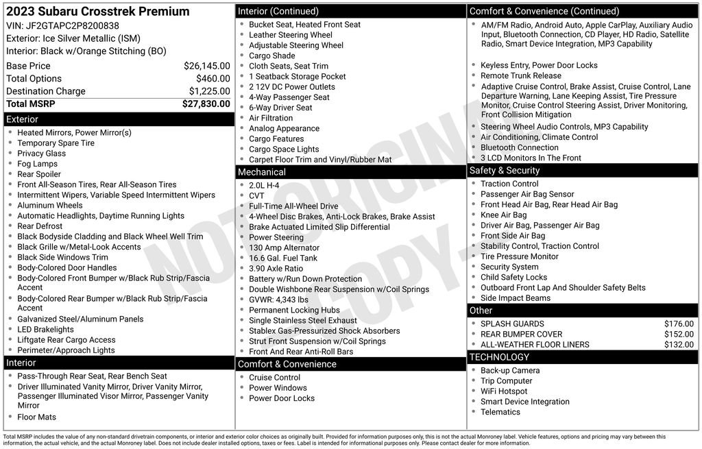 Used 2023 Subaru Crosstrek 2.0i Premium image 24
