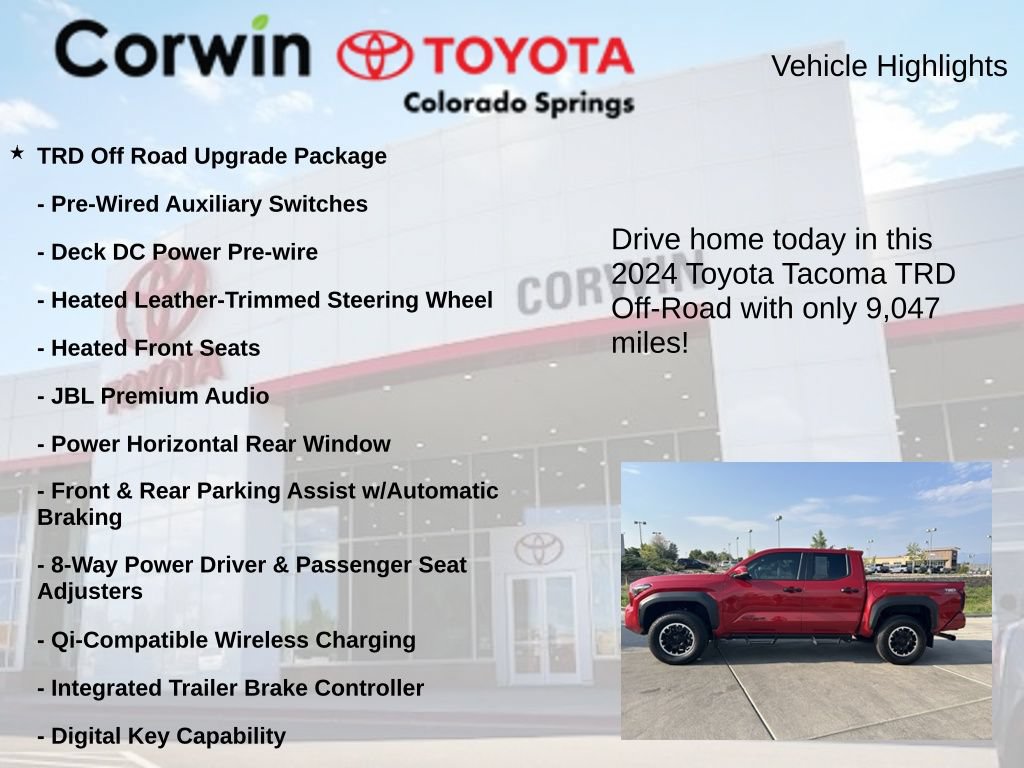 Used 2024 Toyota Tacoma TRD Off-Road w/ TRD Off Road Upgrade Package AWD/4WD image 6