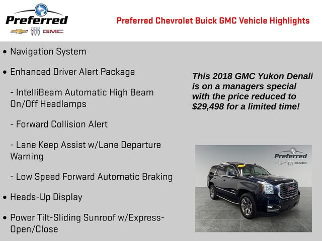 Certified 2018 GMC Yukon Denali w/ Open Road Package AWD/4WD image 2