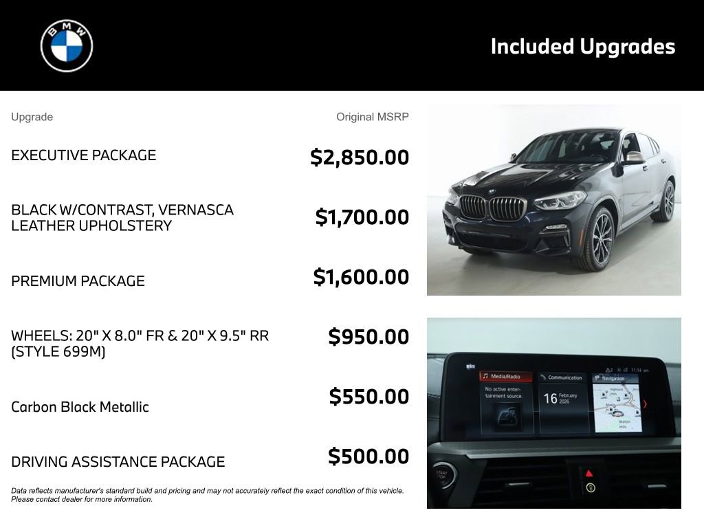 Used 2019 BMW X4 M40i w/ Executive Package image 4