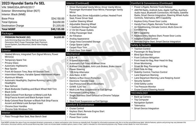 Used 2023 Hyundai Santa Fe SEL w/ Premium Package image 33