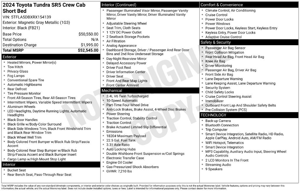 Used 2024 Toyota Tundra SR5 AWD/4WD image 35