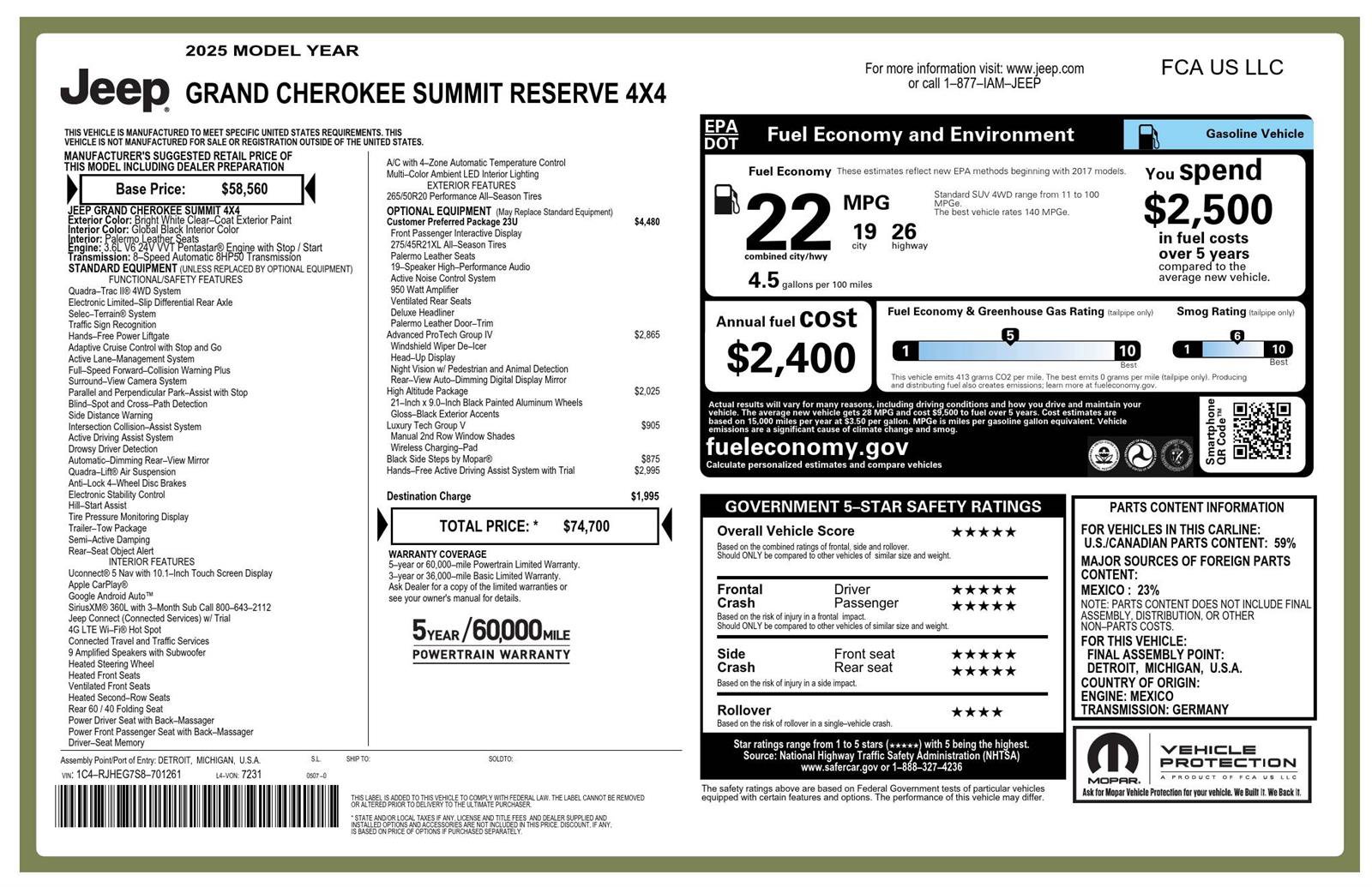 Used 2025 Jeep Grand Cherokee Summit image 11