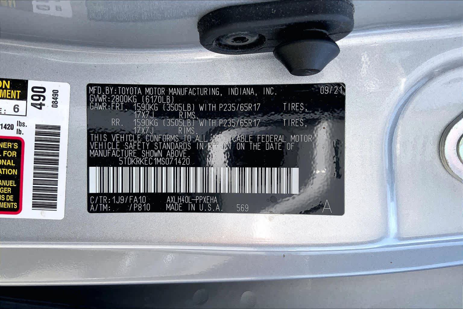 Used 2021 Toyota Sienna LE FWD image 36
