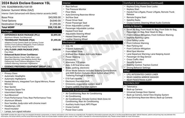 Certified 2024 Buick Enclave Essence w/ Experience Buick Package image 6