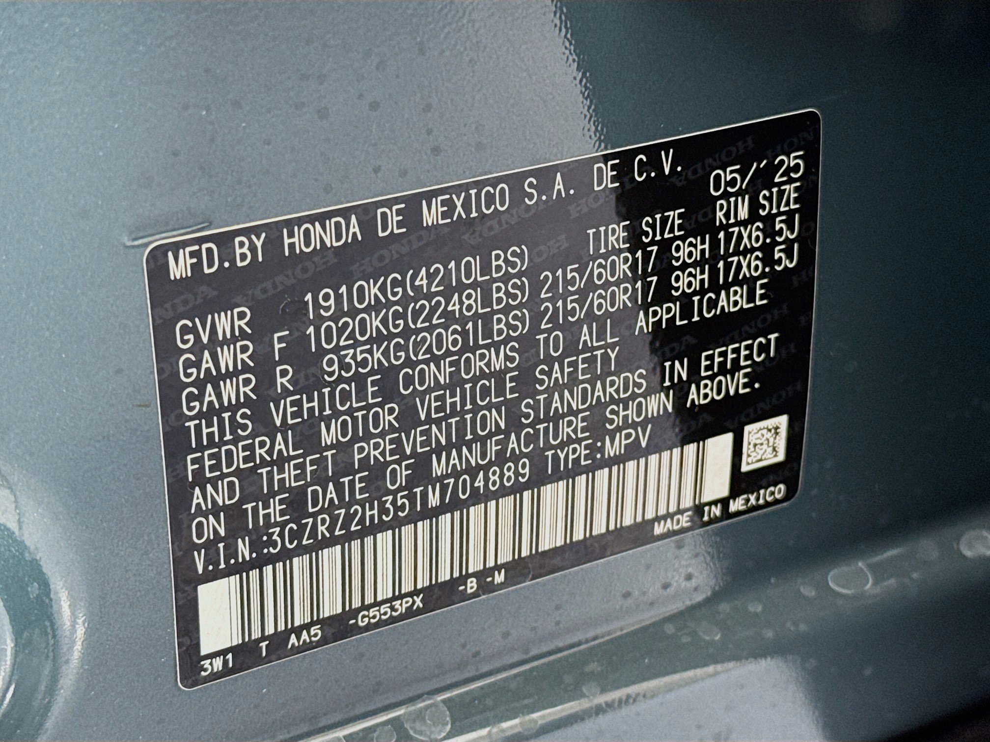 New 2026 Honda HR-V LX image 29