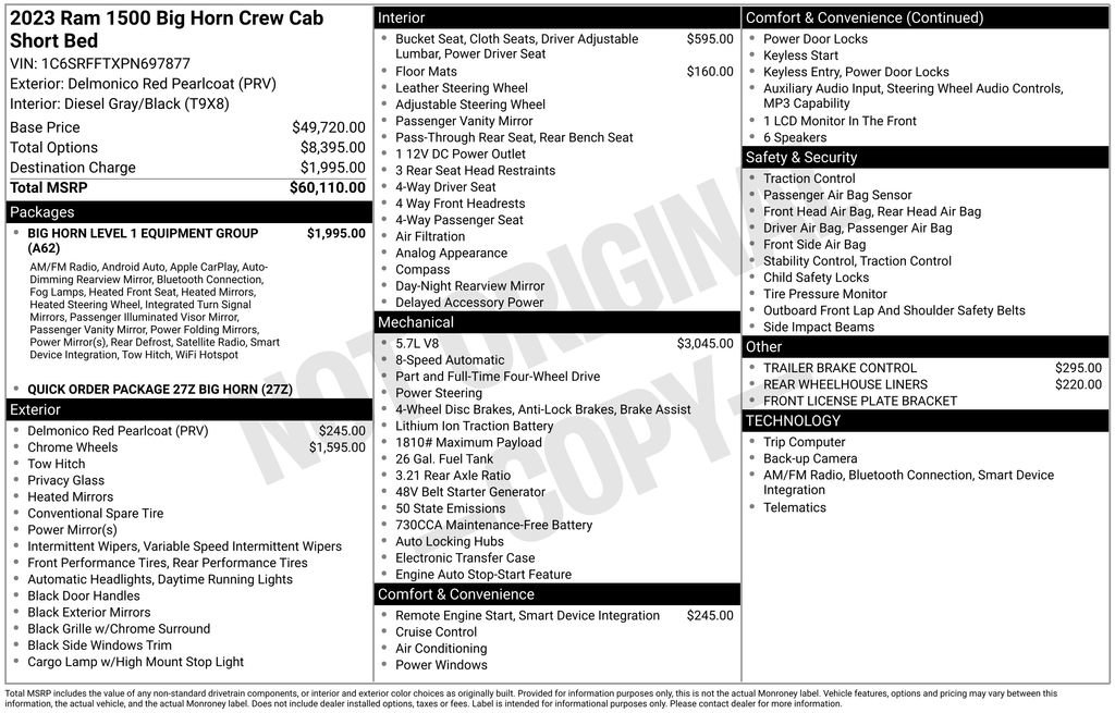 Used 2023 RAM 1500 Big Horn AWD/4WD image 3