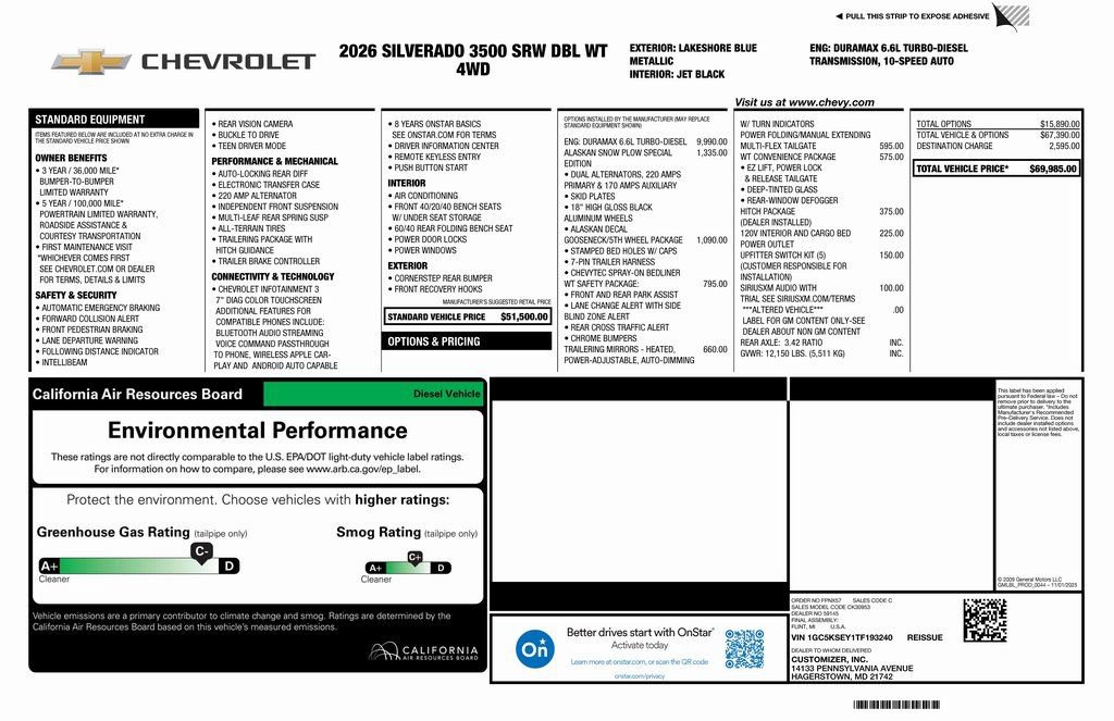 New 2026 Chevrolet Silverado 3500 W/T AWD/4WD image 4