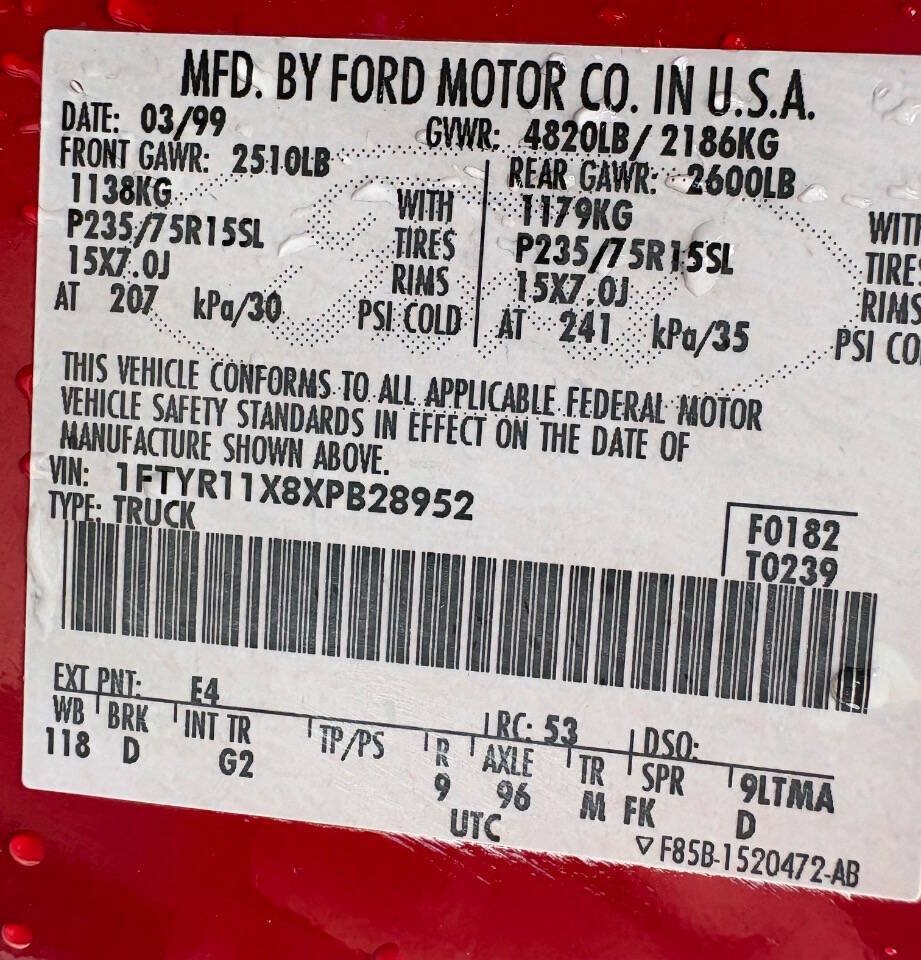 Used 1999 Ford Ranger XLT AWD/4WD image 9