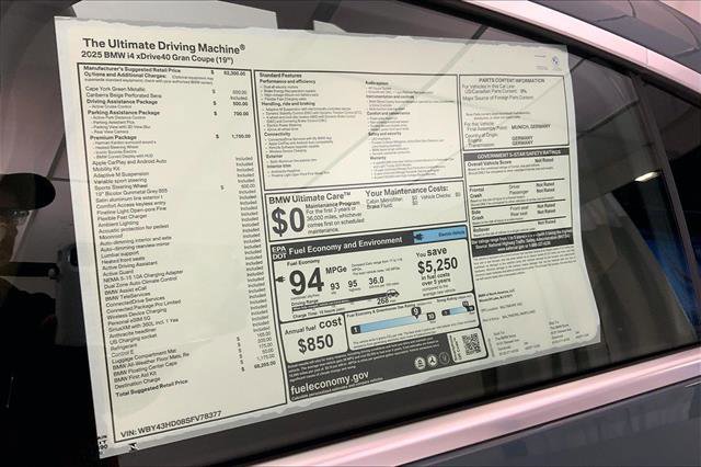 New 2025 BMW i4 xDrive40i w/ Premium Package image 12