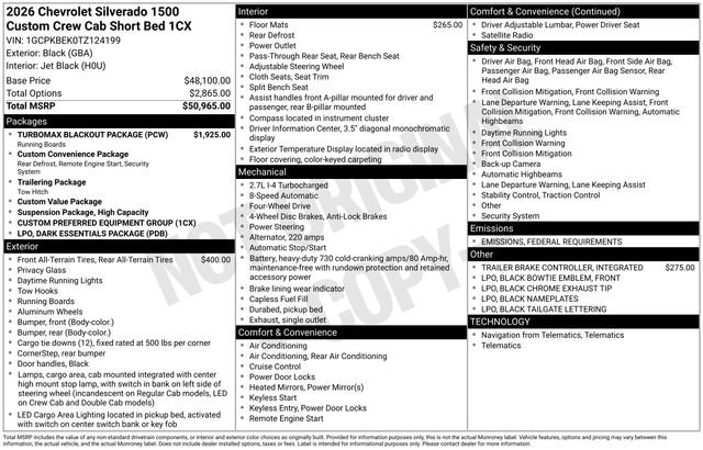 New 2026 Chevrolet Silverado 1500 Custom w/ Turbomax Blackout Package video 2