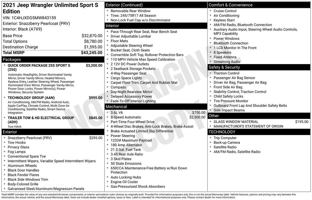 Used 2021 Jeep Wrangler Unlimited Sport image 6