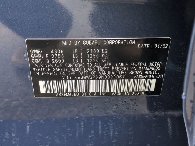 Used 2022 Subaru Legacy Touring XT image 37