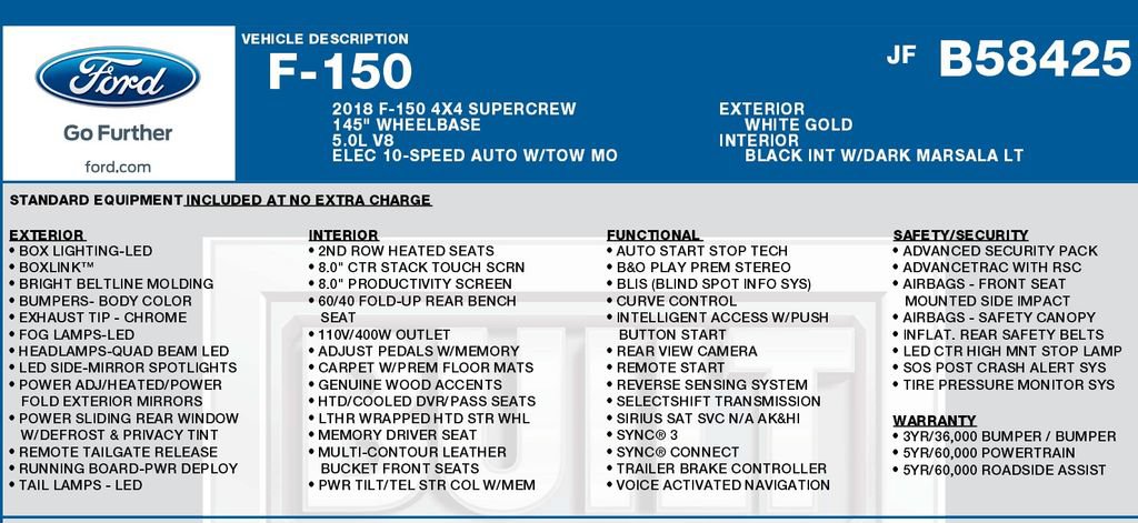 Used 2018 Ford F150 Platinum w/ Equipment Group 701A Luxury AWD/4WD image 17