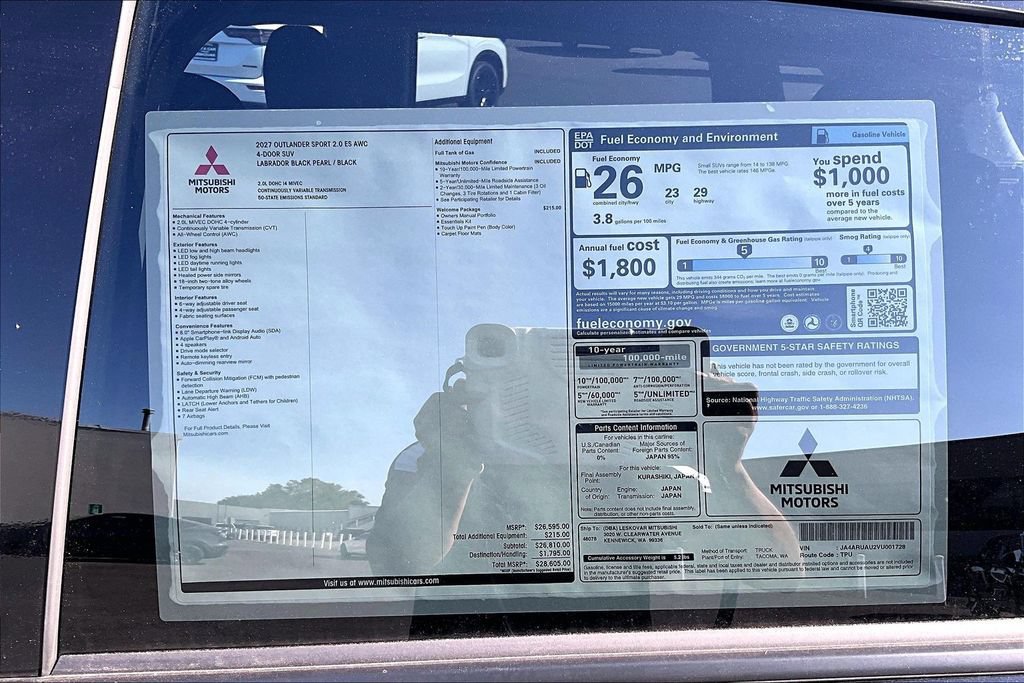 New 2027 Mitsubishi Outlander Sport AWD image 14
