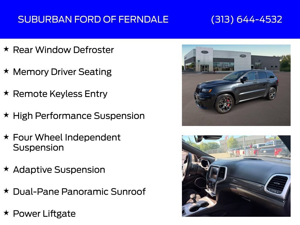 Used 2014 Jeep Grand Cherokee SRT w/ Trailer Tow Group IV AWD/4WD image 13