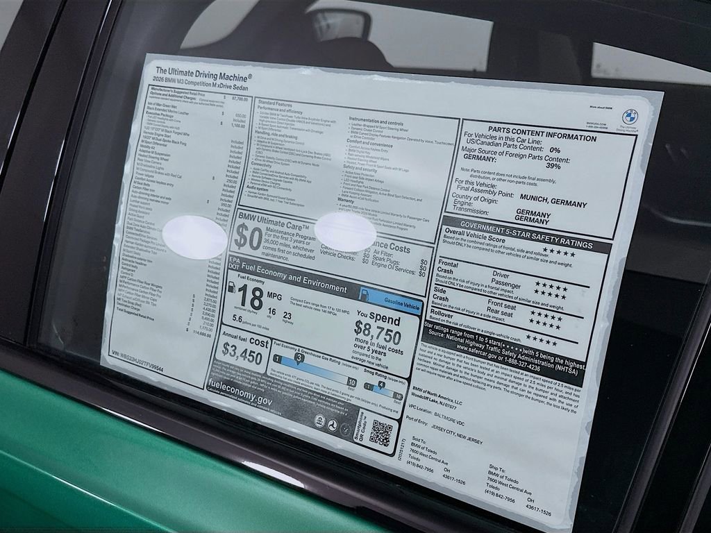 New 2026 BMW M3 Competition w/ Executive Package image 12