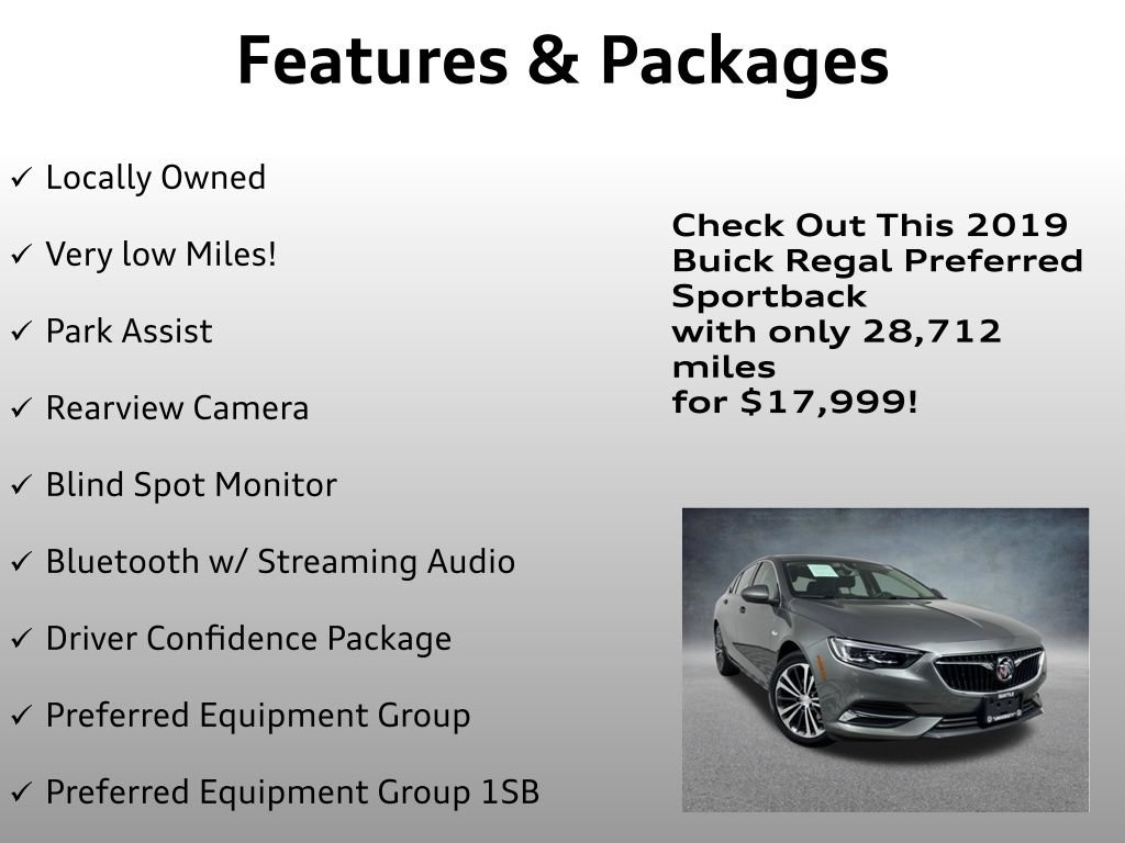 Used 2019 Buick Regal Preferred w/ Driver Confidence Package I FWD image 4