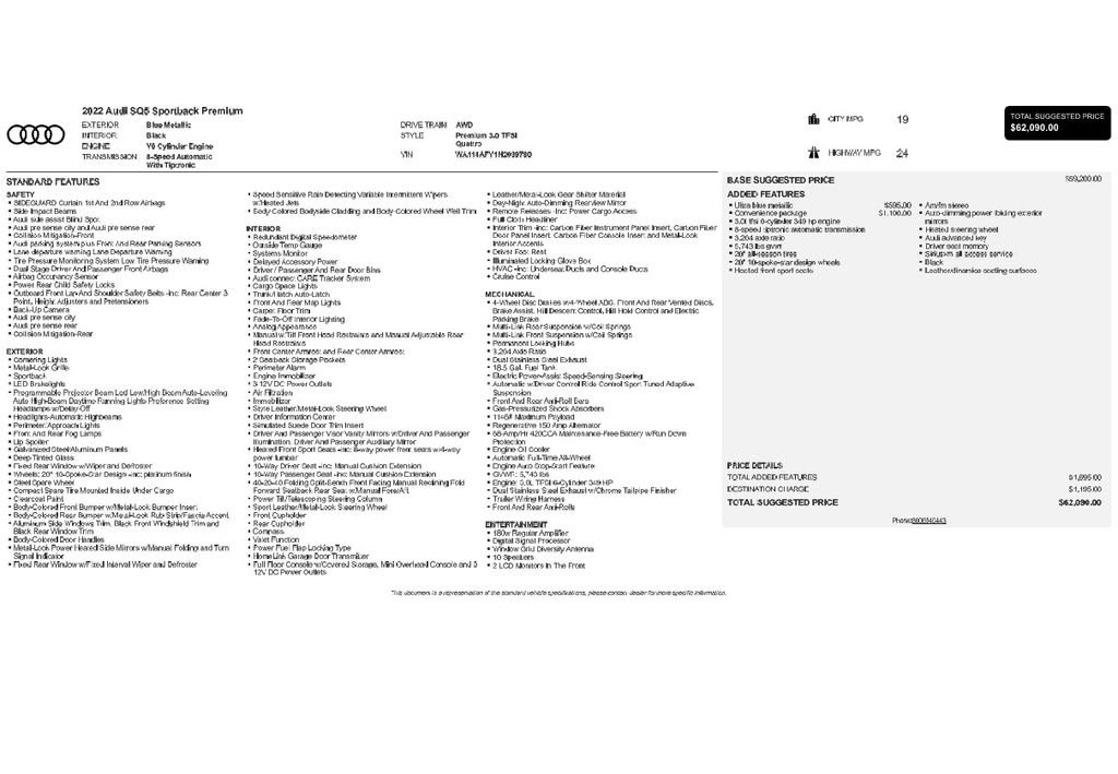 Used 2022 Audi SQ5 Premium w/ Convenience Package image 9
