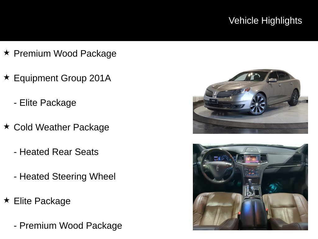 Used 2015 Lincoln MKS AWD w/ Equipment Group 201A image 7