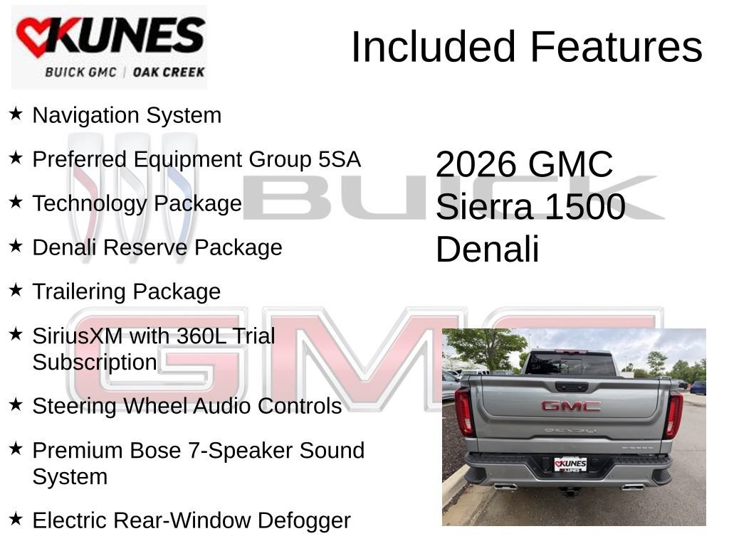 New 2026 GMC Sierra 1500 Denali w/ Denali Reserve Package AWD/4WD image 2