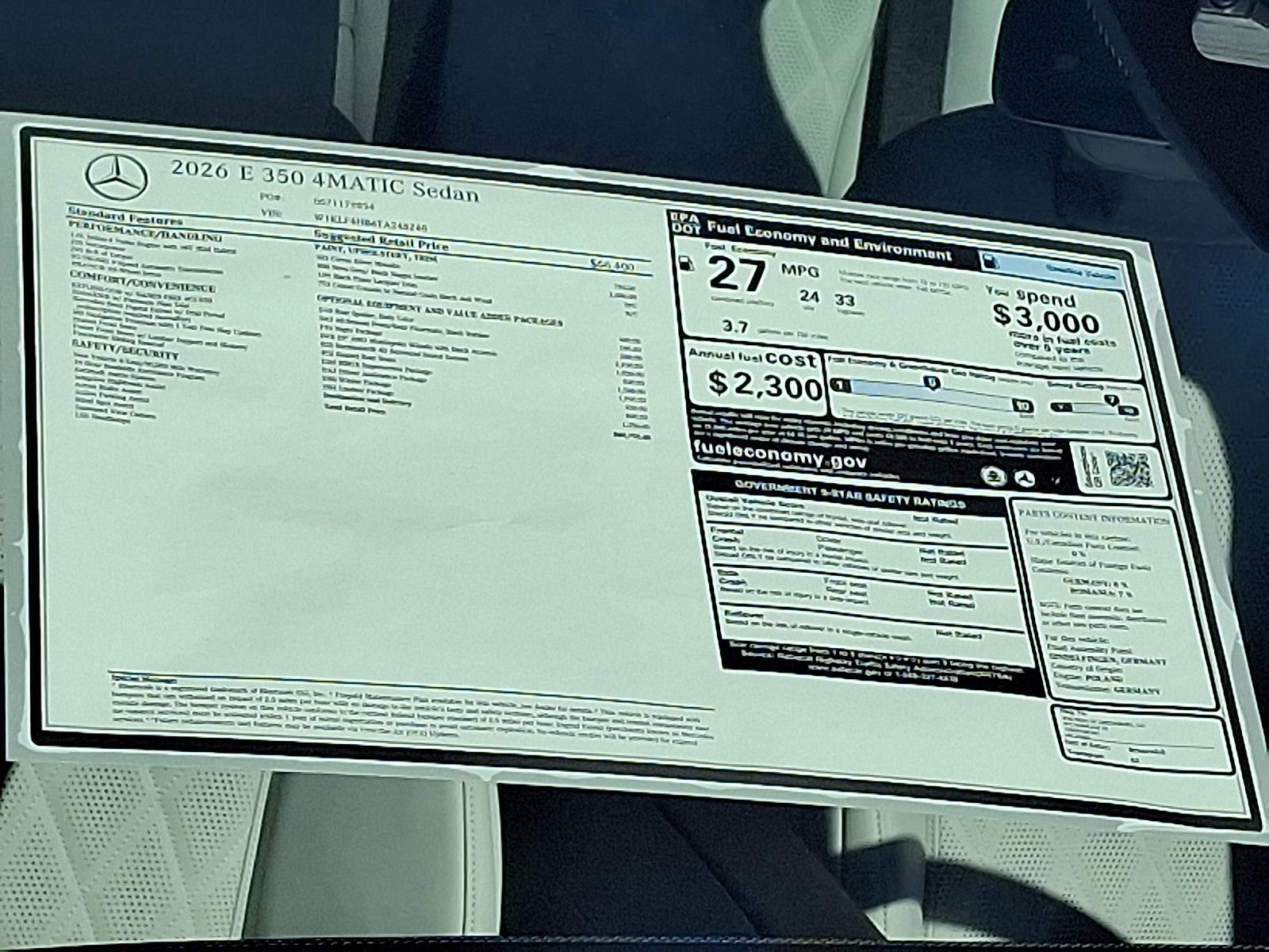 New 2026 Mercedes-Benz E 350 4MATIC Sedan image 19