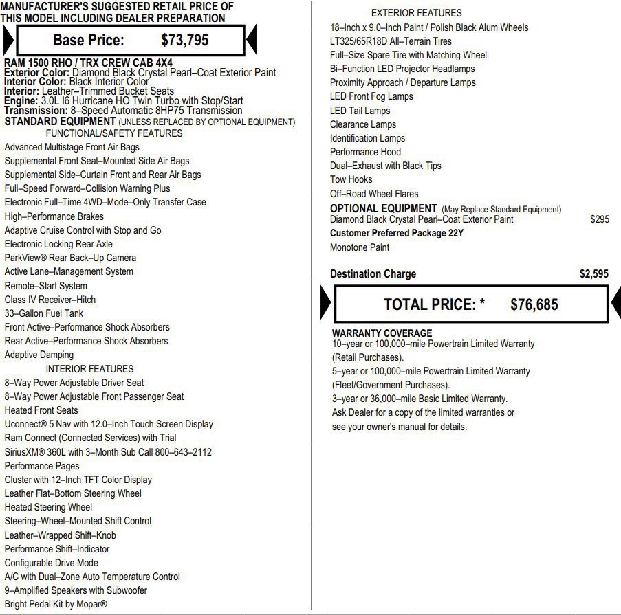 New 2026 RAM 1500 RHO AWD/4WD image 2