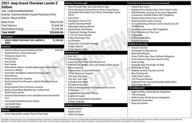 Used 2021 Jeep Grand Cherokee Laredo image 9