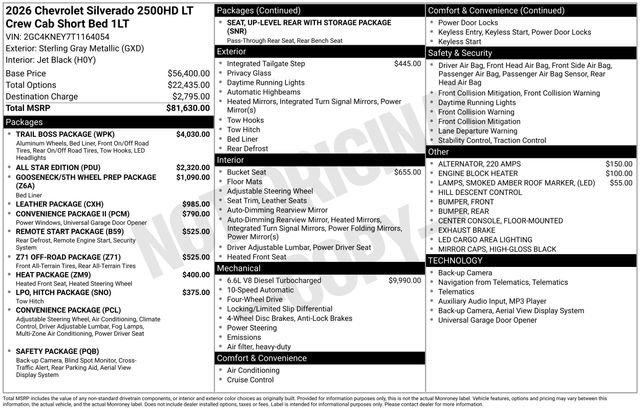 New 2026 Chevrolet Silverado 2500 LT w/ Trail Boss Package image 5